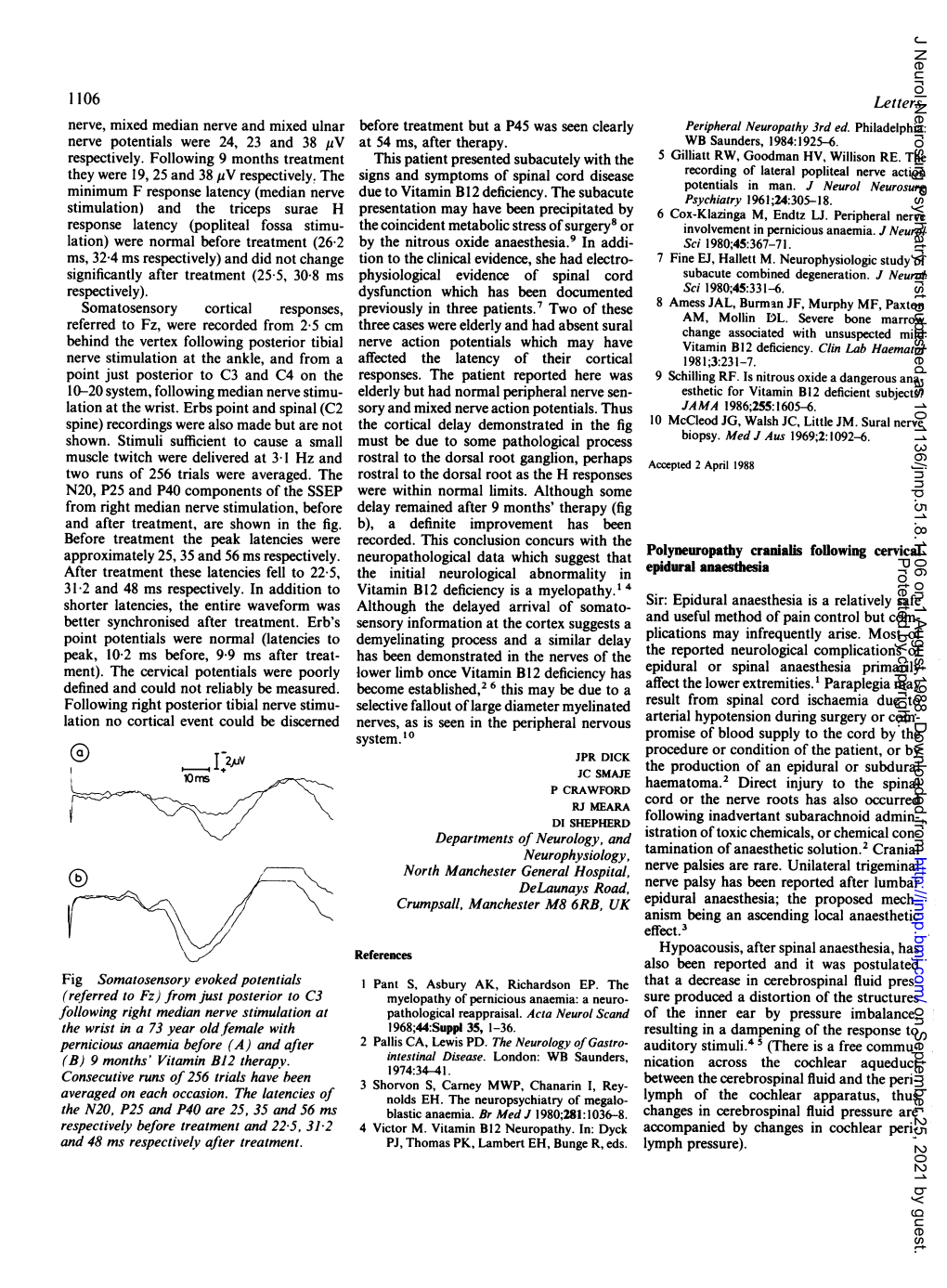 Polyneuropathy Cranialis Following Cervical the Reported Neurological