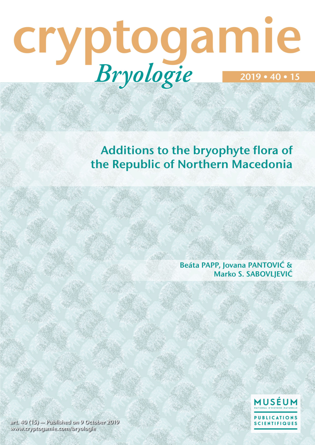 Additions to the Bryophyte Flora of the Republic of Northern Macedonia