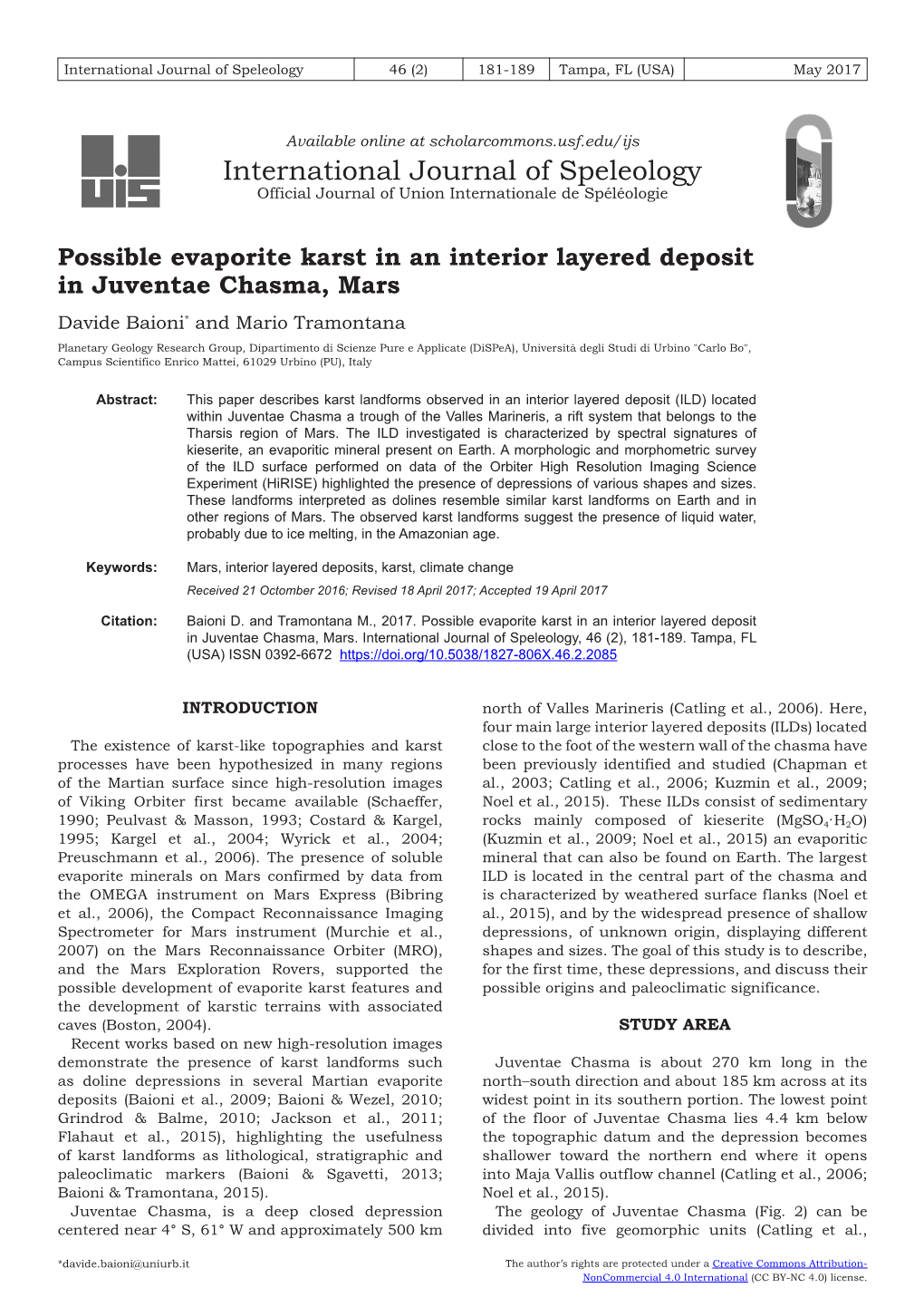 Possible Evaporite Karst in an Interior Layered Deposit in Juventae