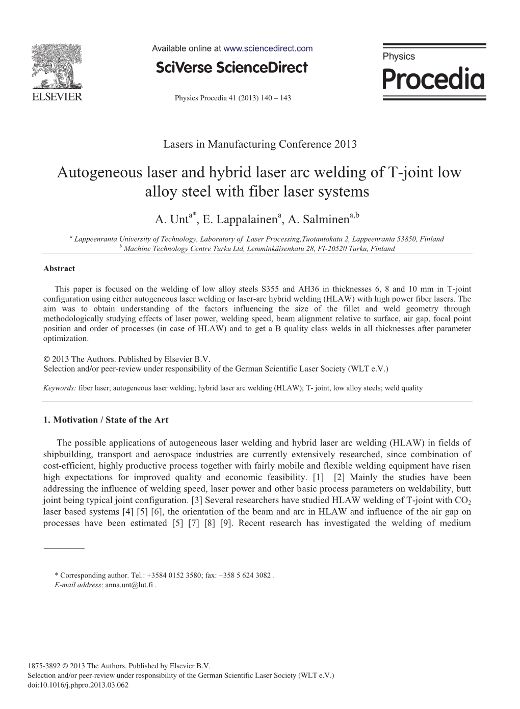 Autogeneous Laser and Hybrid Laser Arc Welding of T-Joint Low Alloy Steel with Fiber Laser Systems