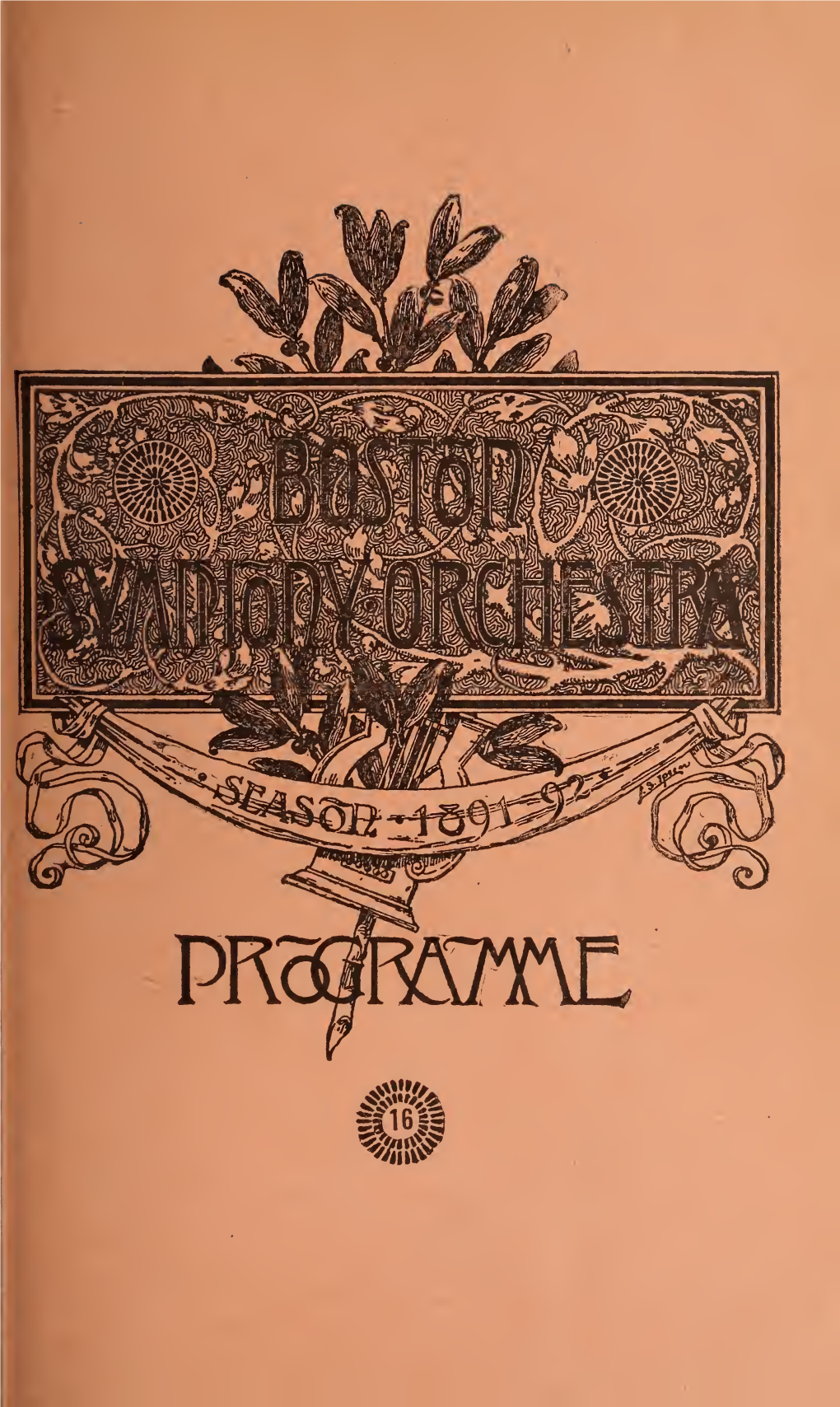 Boston Symphony Orchestra Concert Programs, Season 11, 1891-1892