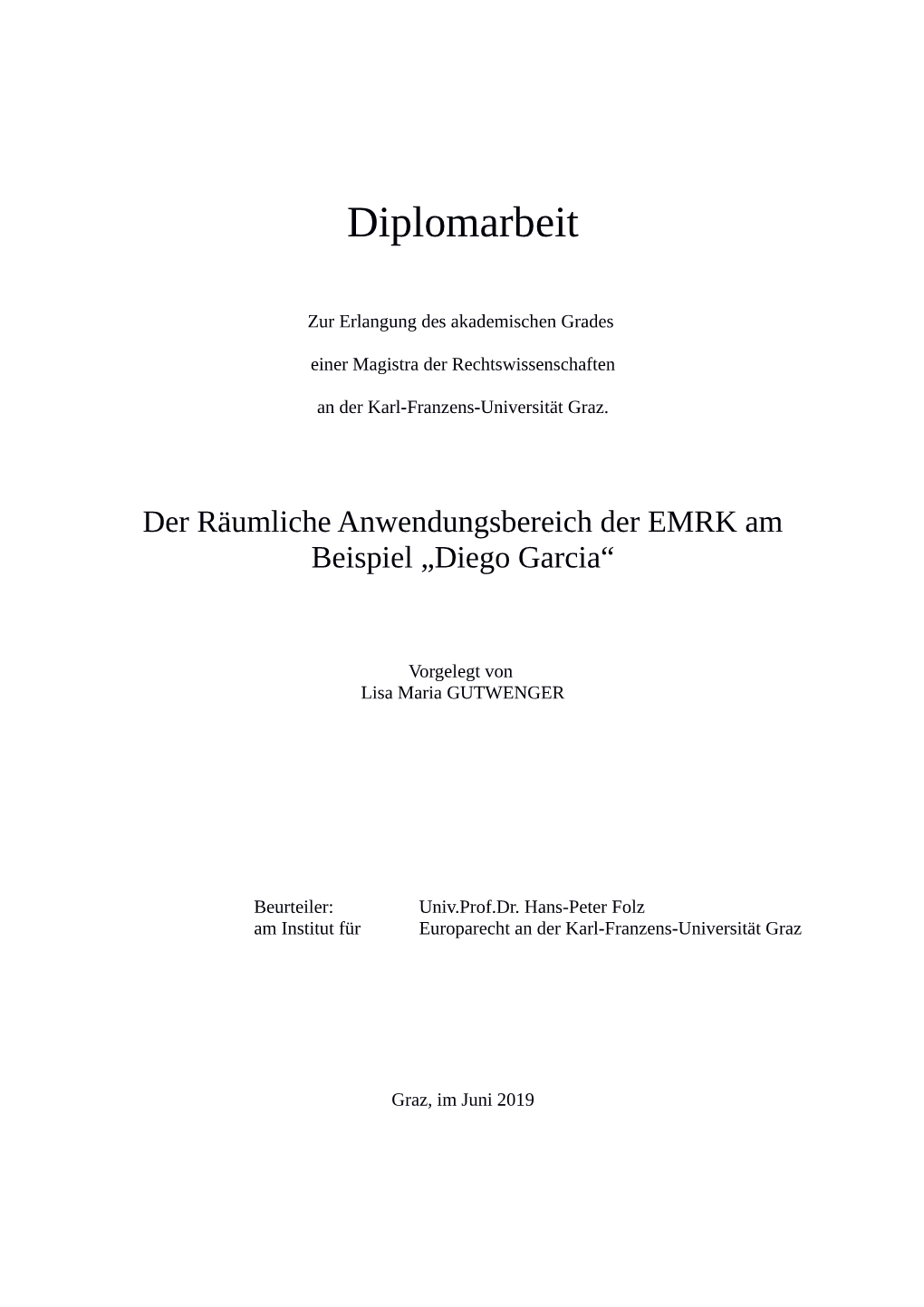 Diplomarbeit