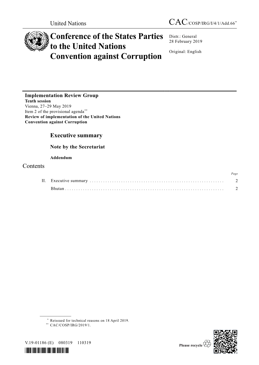 Conference of the States Parties to the United Nations Convention Against Corruption