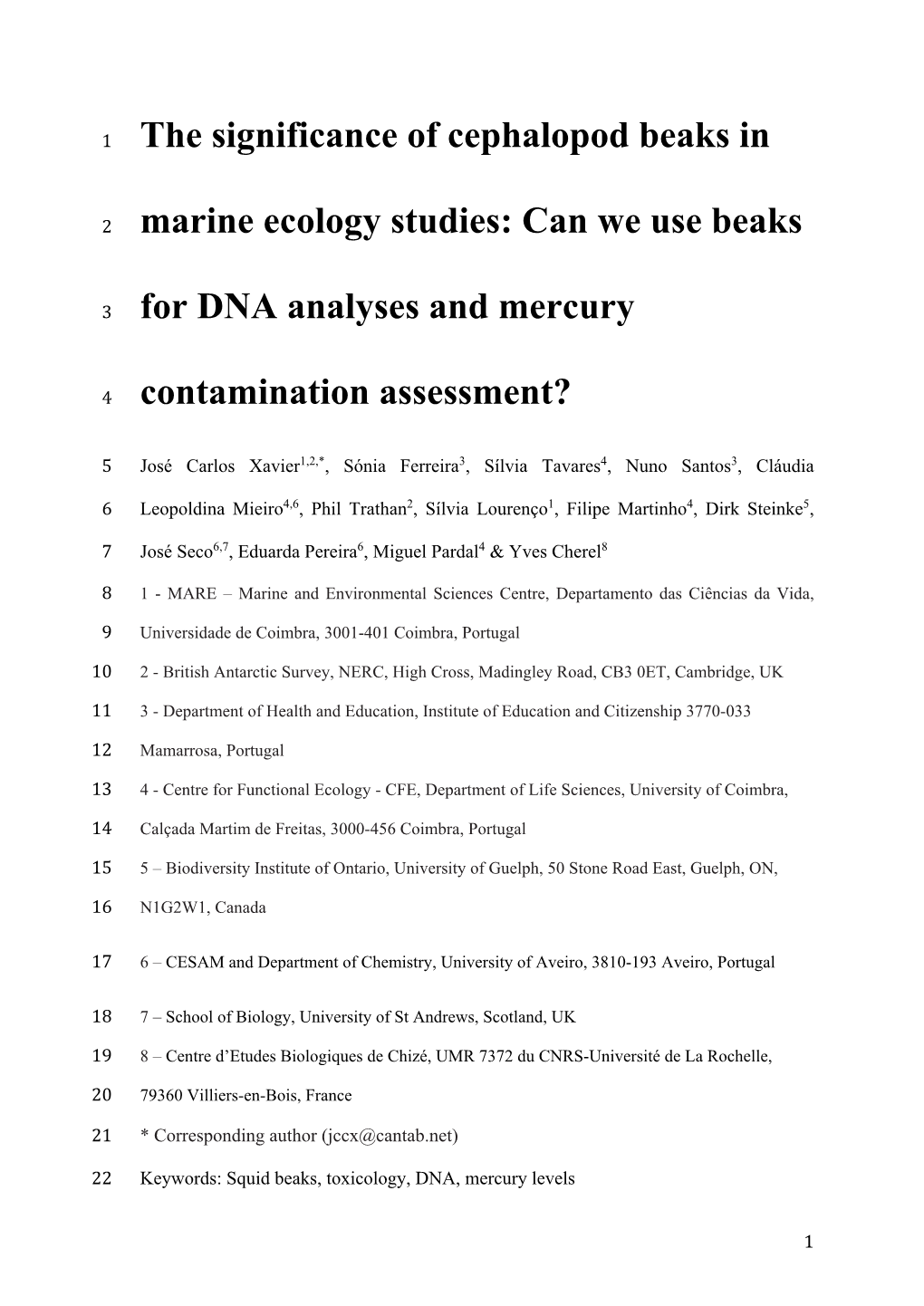 The Significance of Cephalopod Beaks In