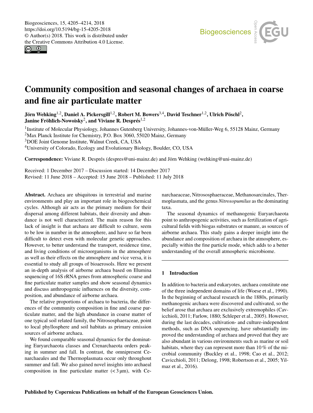 Article Mode, Which Adds to a Better and Living Conditions of Microorganisms in the Atmosphere Understanding of the Overall Atmospheric Microbiome