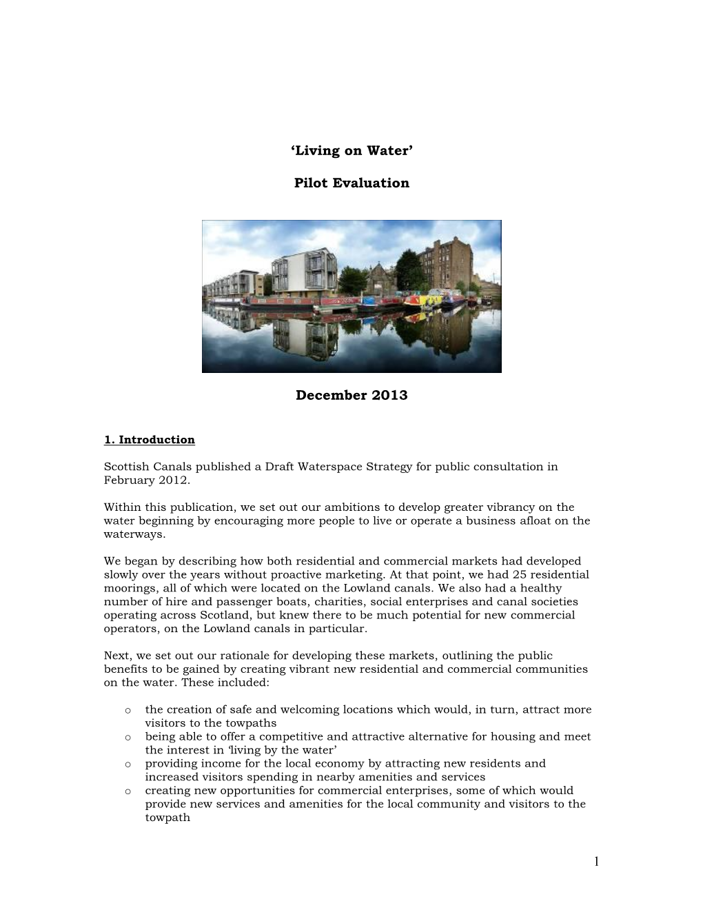 View the Living on Water Pilot Evaluation Report