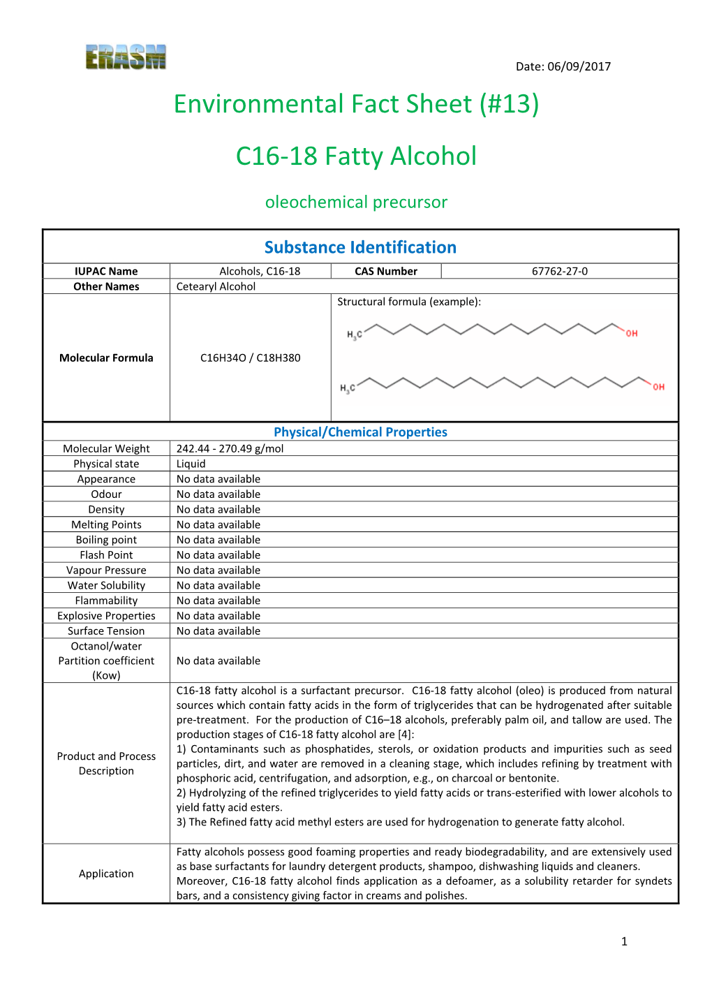 C16-18 Fatty Alcohol