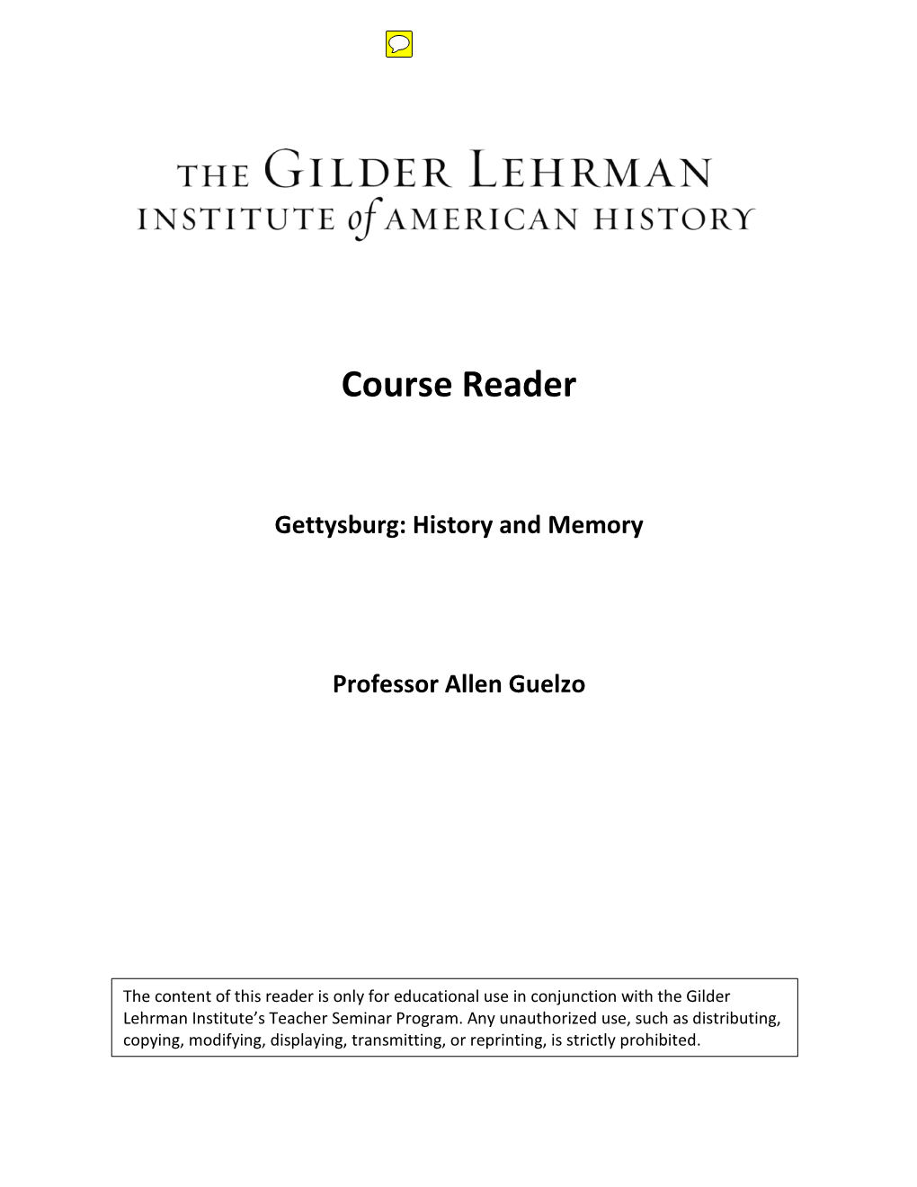 Course Reader