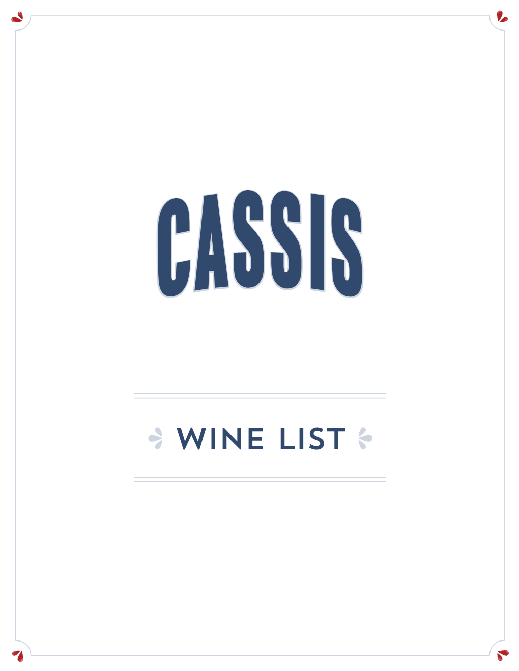 C Wine List D