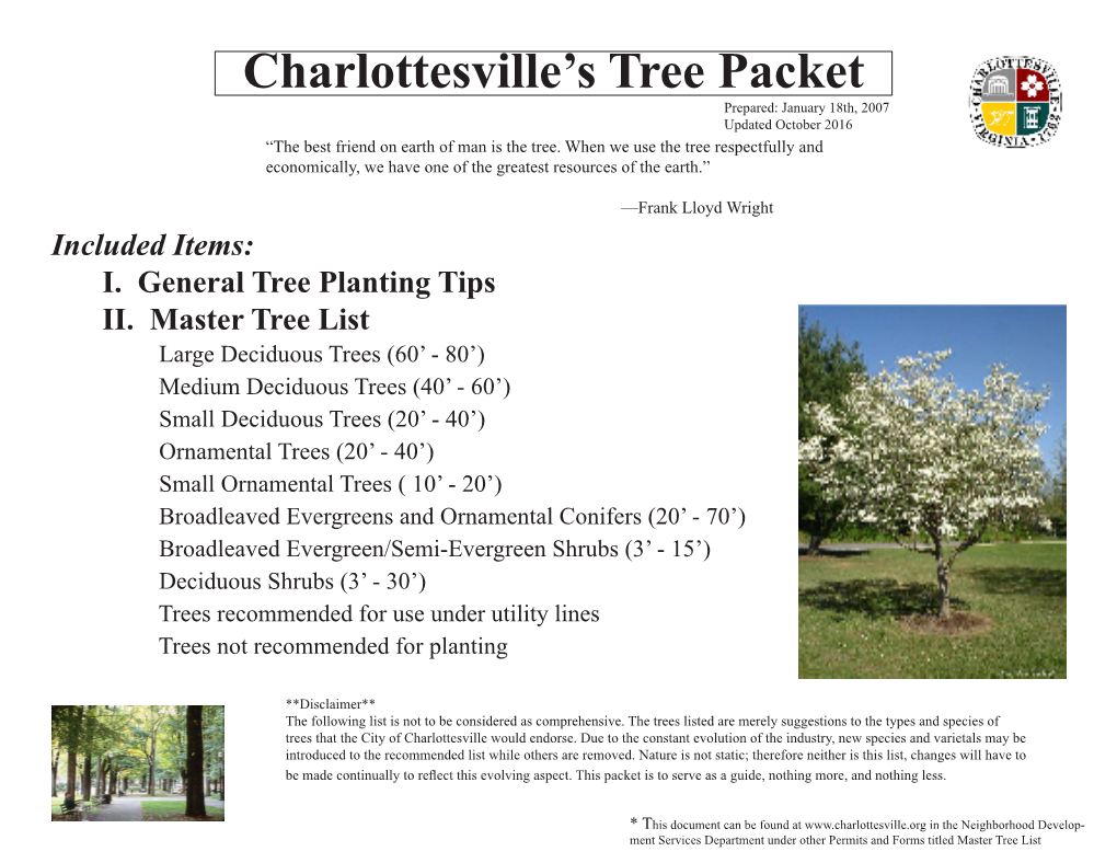 Master Tree List (PDF)