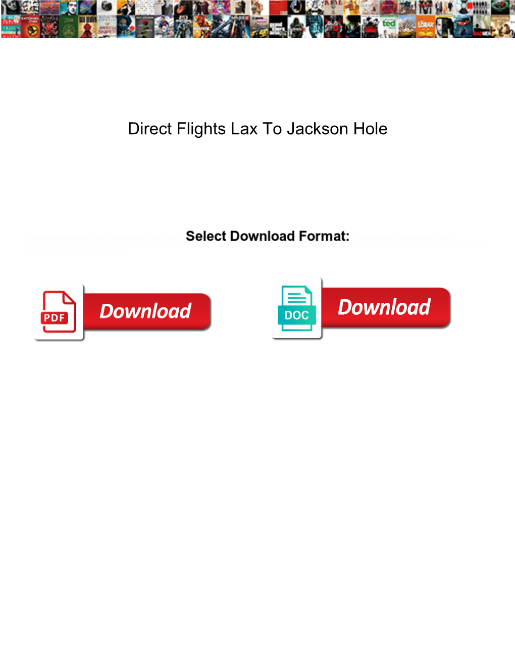 Direct Flights Lax to Jackson Hole