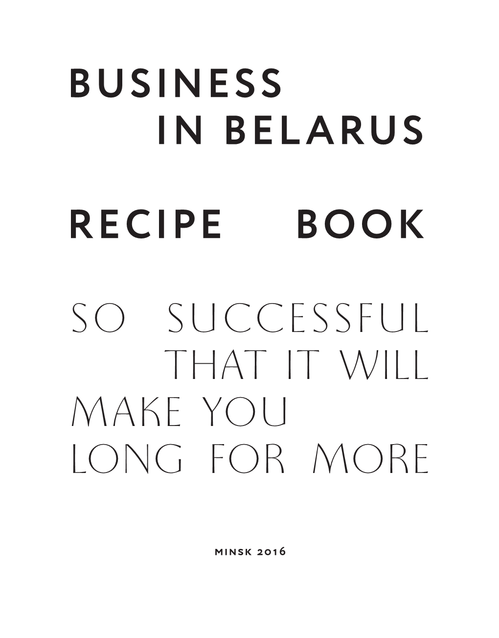 Business in Belarus Recipe Book