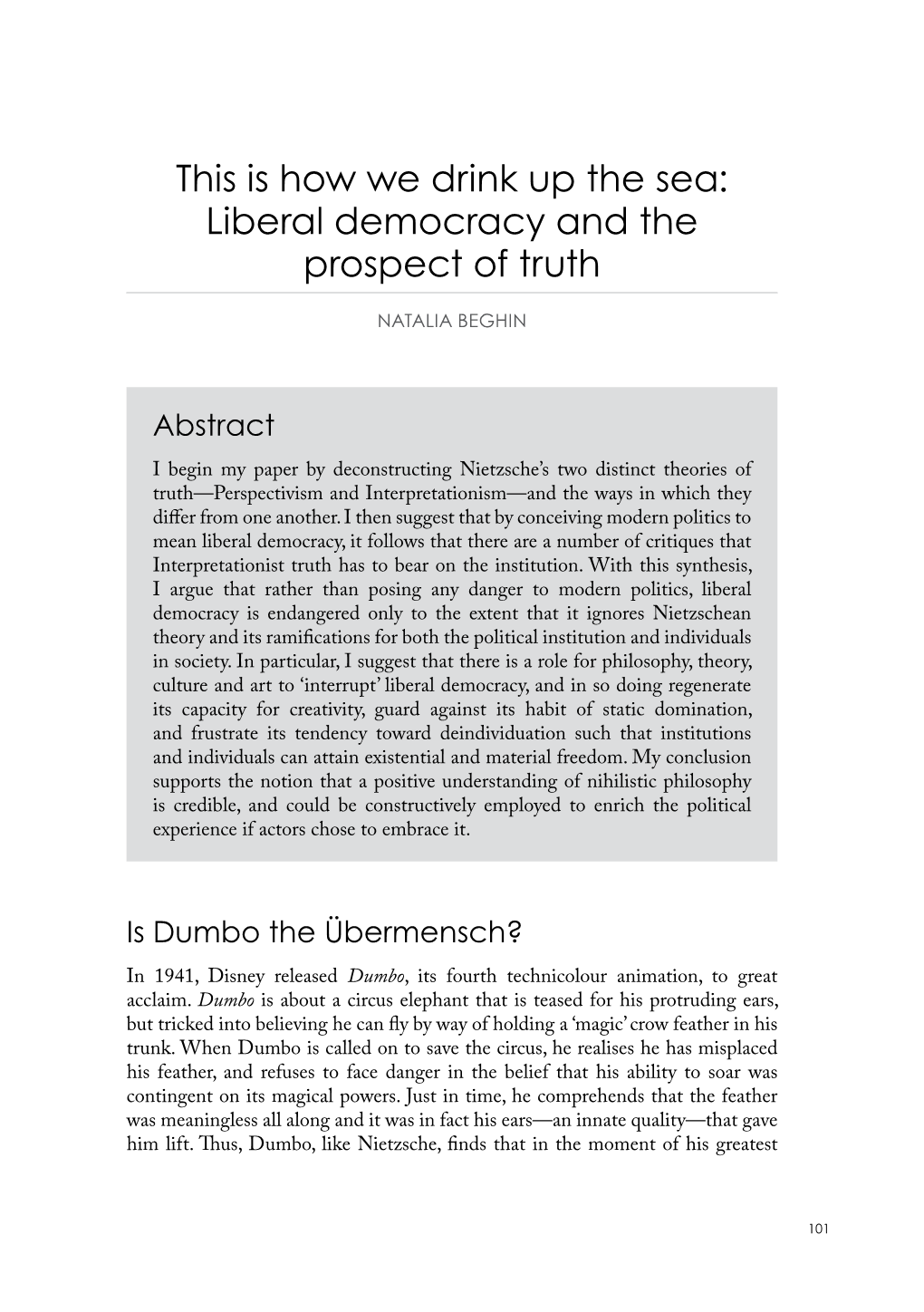 Liberal Democracy and the Prospect of Truth