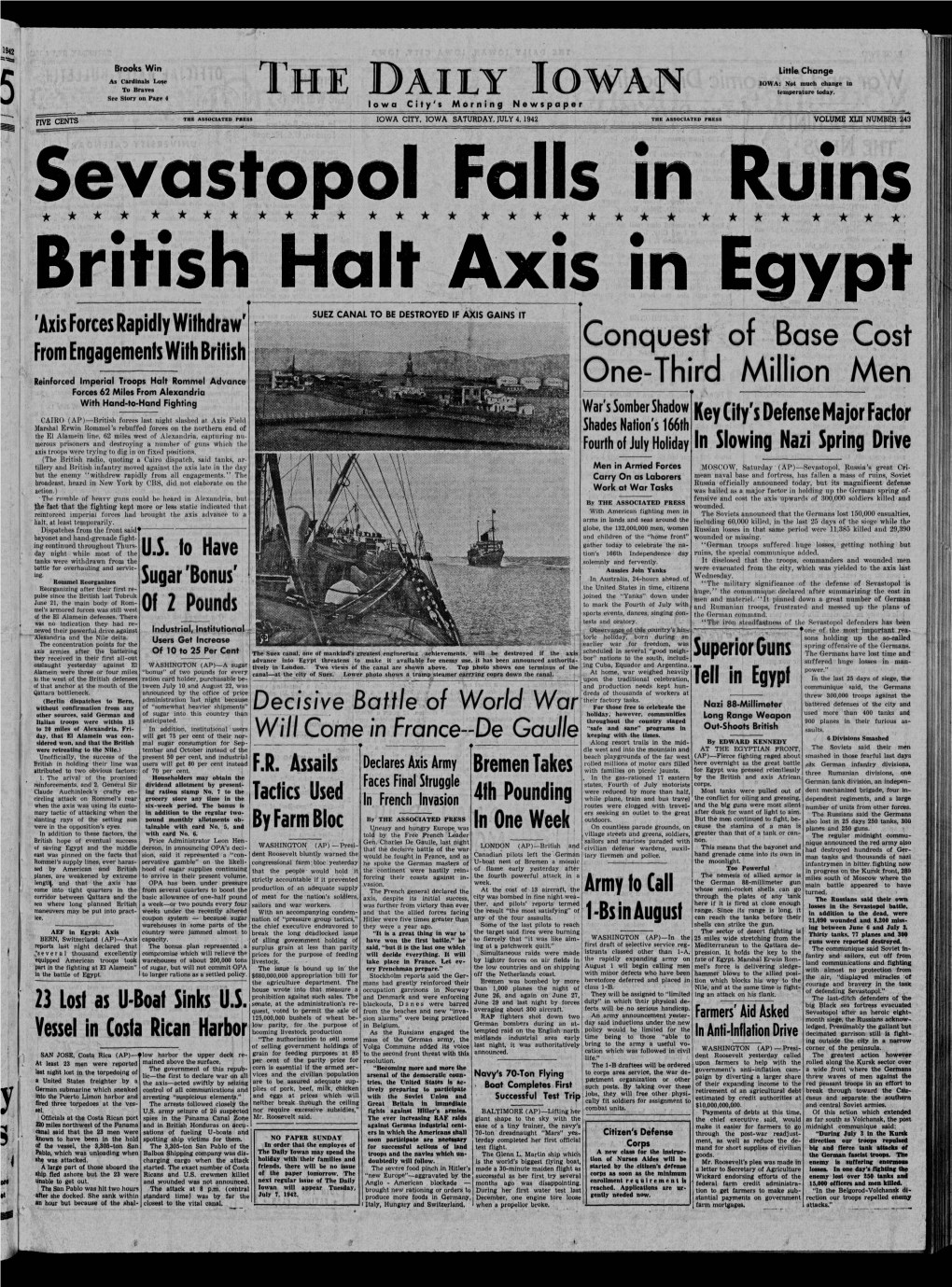 Daily Iowan (Iowa City, Iowa), 1942-07-04