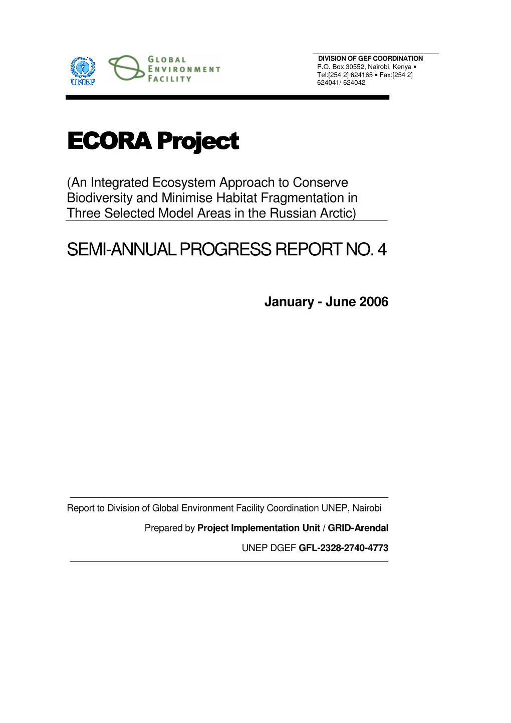 ECORA Project ECORA Project