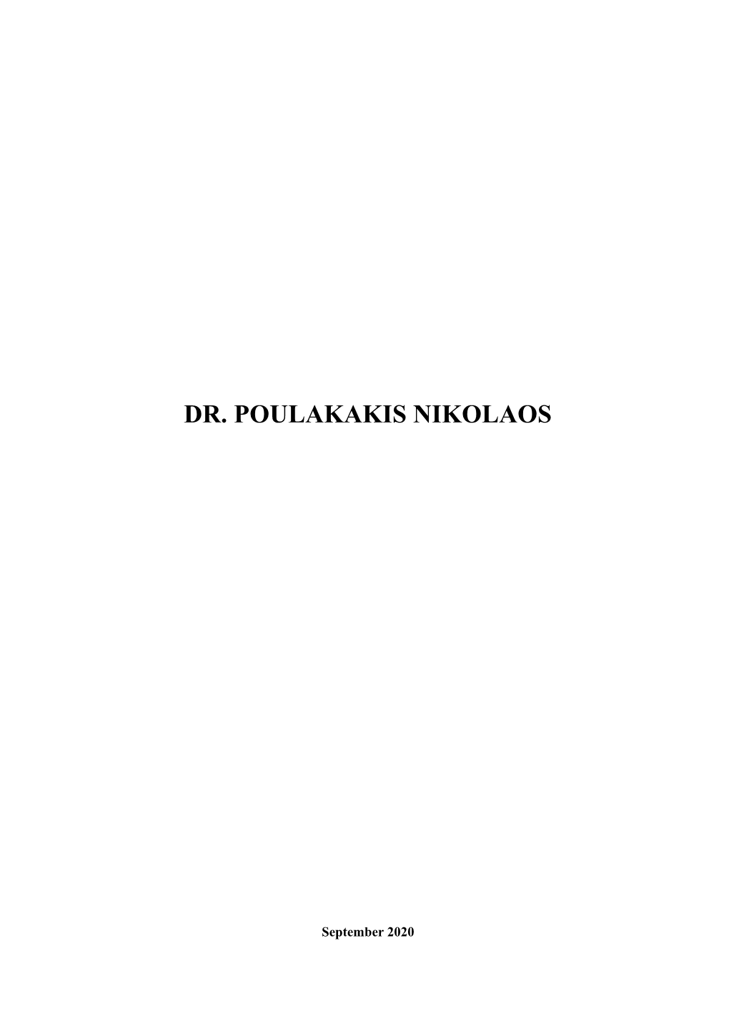 Dr. Poulakakis Nikolaos