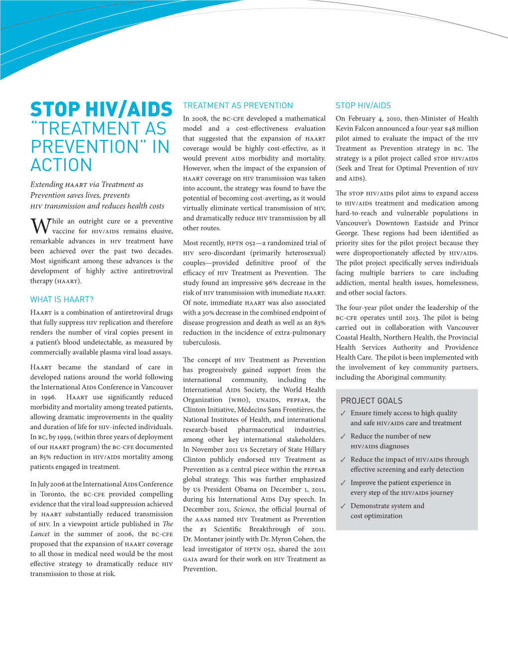 STOP HIV/AIDS Backgrounder