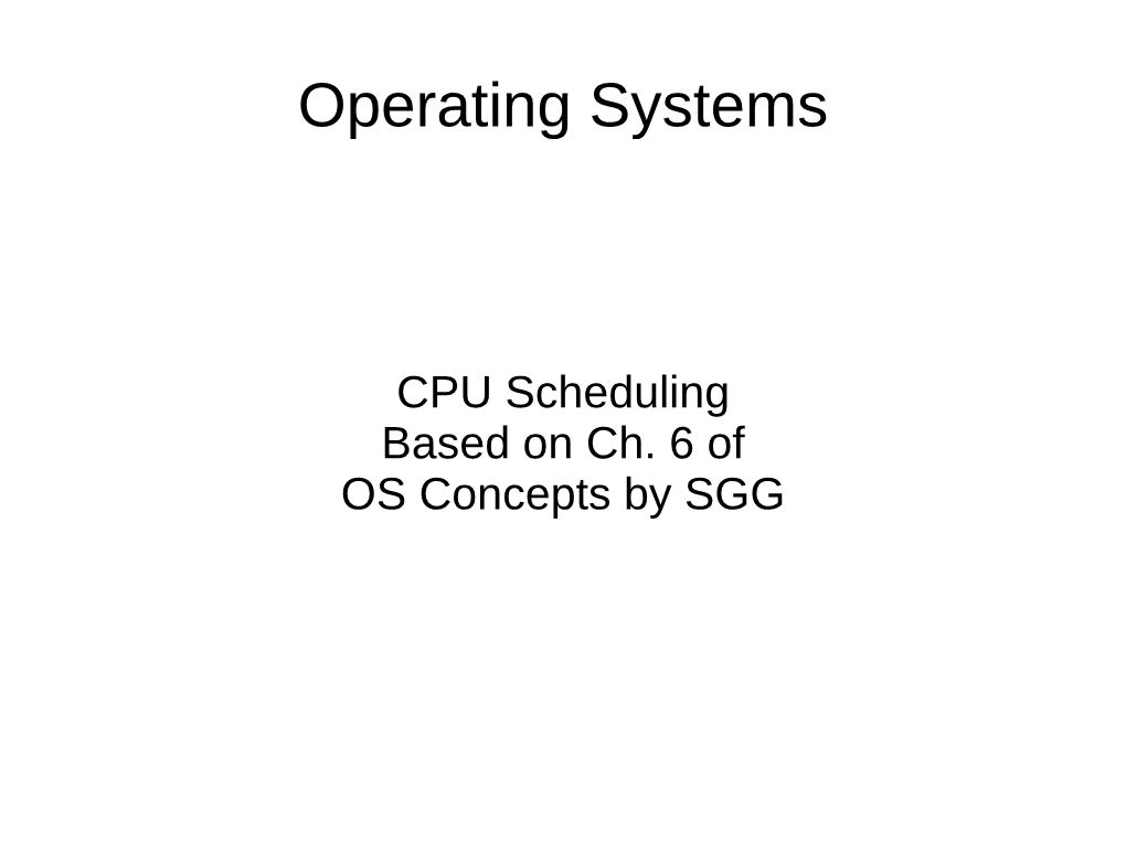 Operating Systems