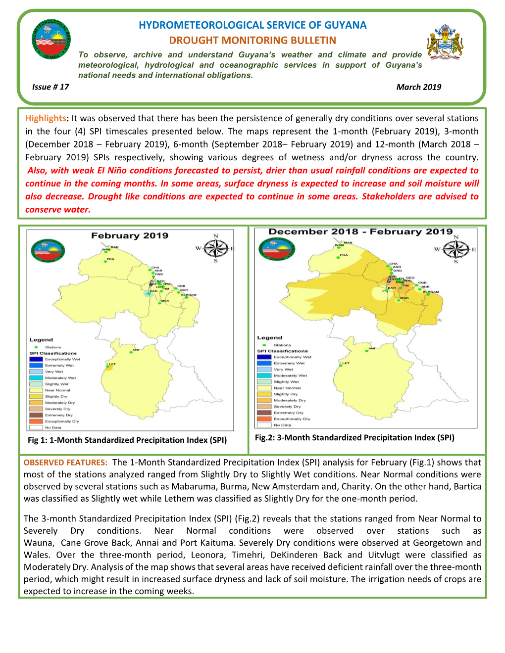 Hydrometeorological Service of Guyana Drought