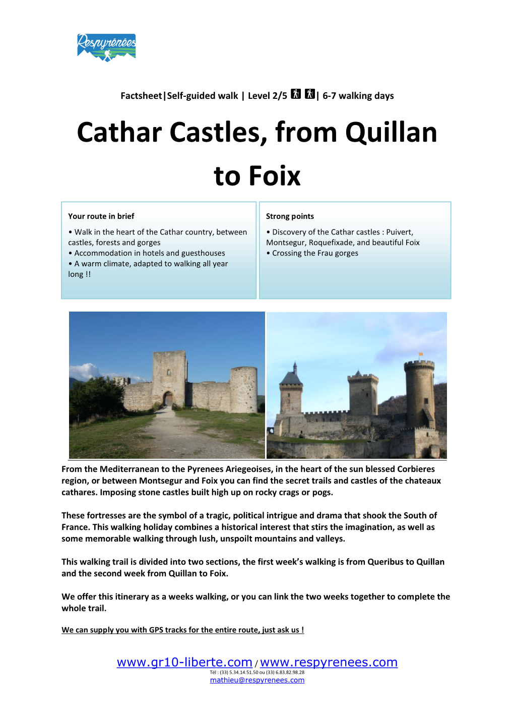 Cathar Castles, from Quillan to Foix