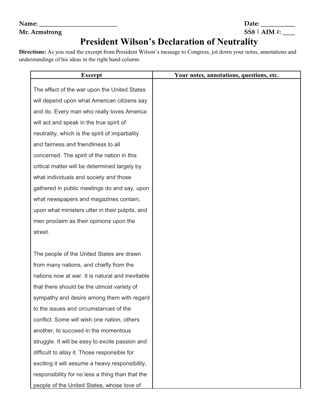 Excerpt from Corollary to the Monroe Doctrine