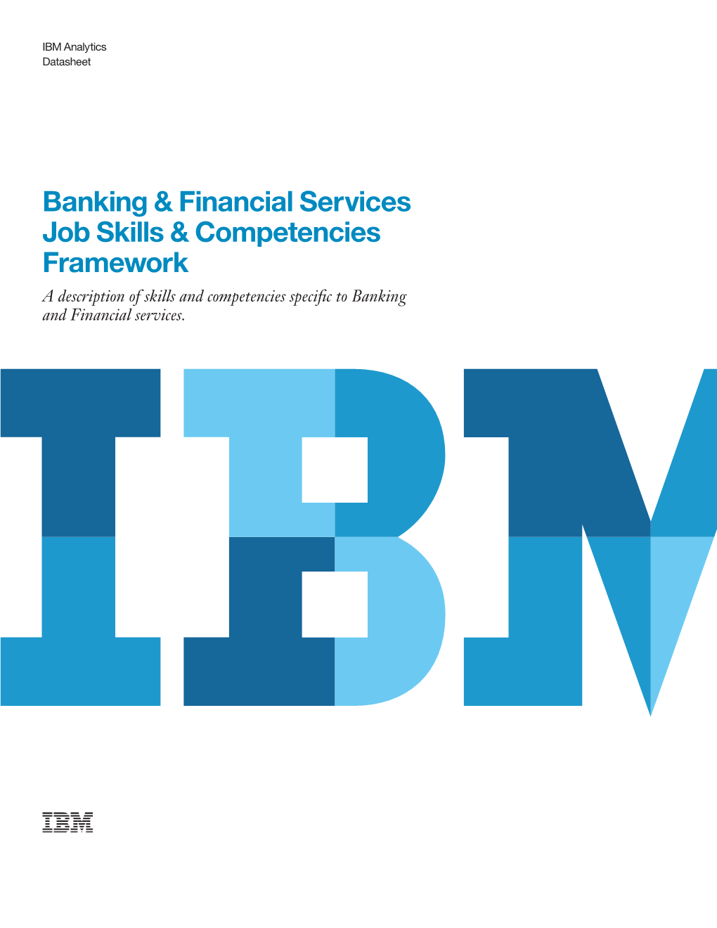 Banking & Financial Services Job Skills & Competencies Framework