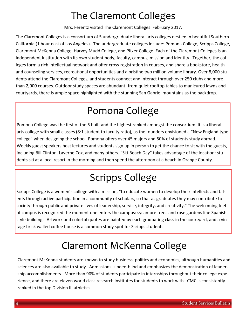 Pomona College the Claremont Colleges Scripps College