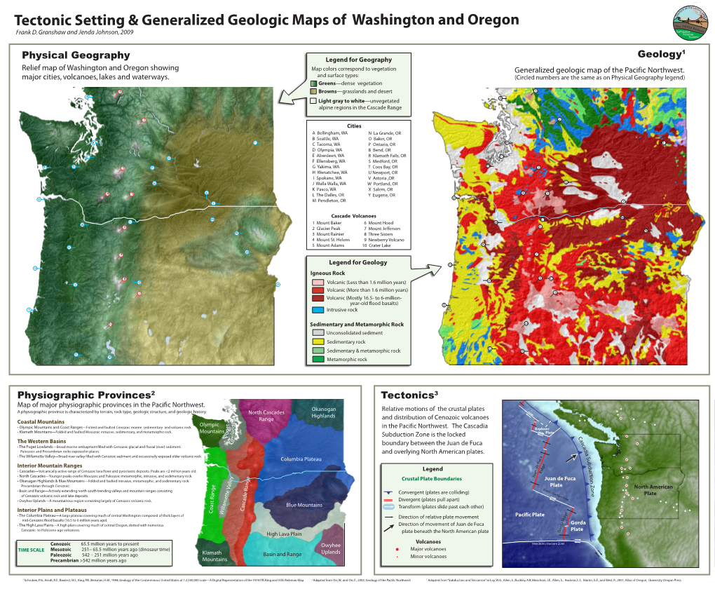 Tectonic Setting & Generalized Geologic Maps of Washington And