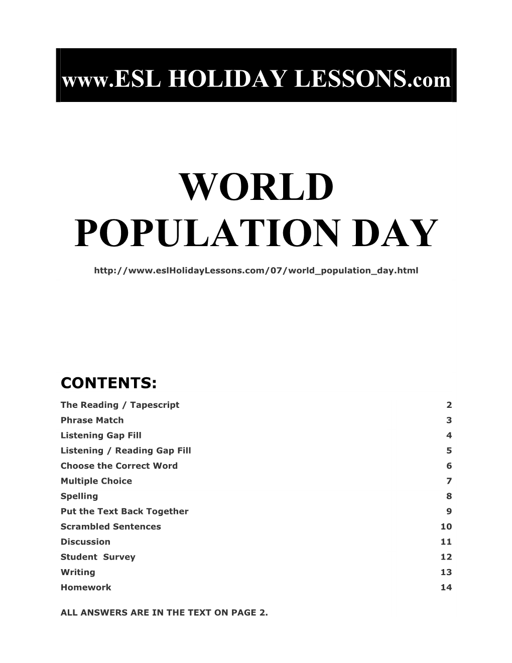 World Population Day