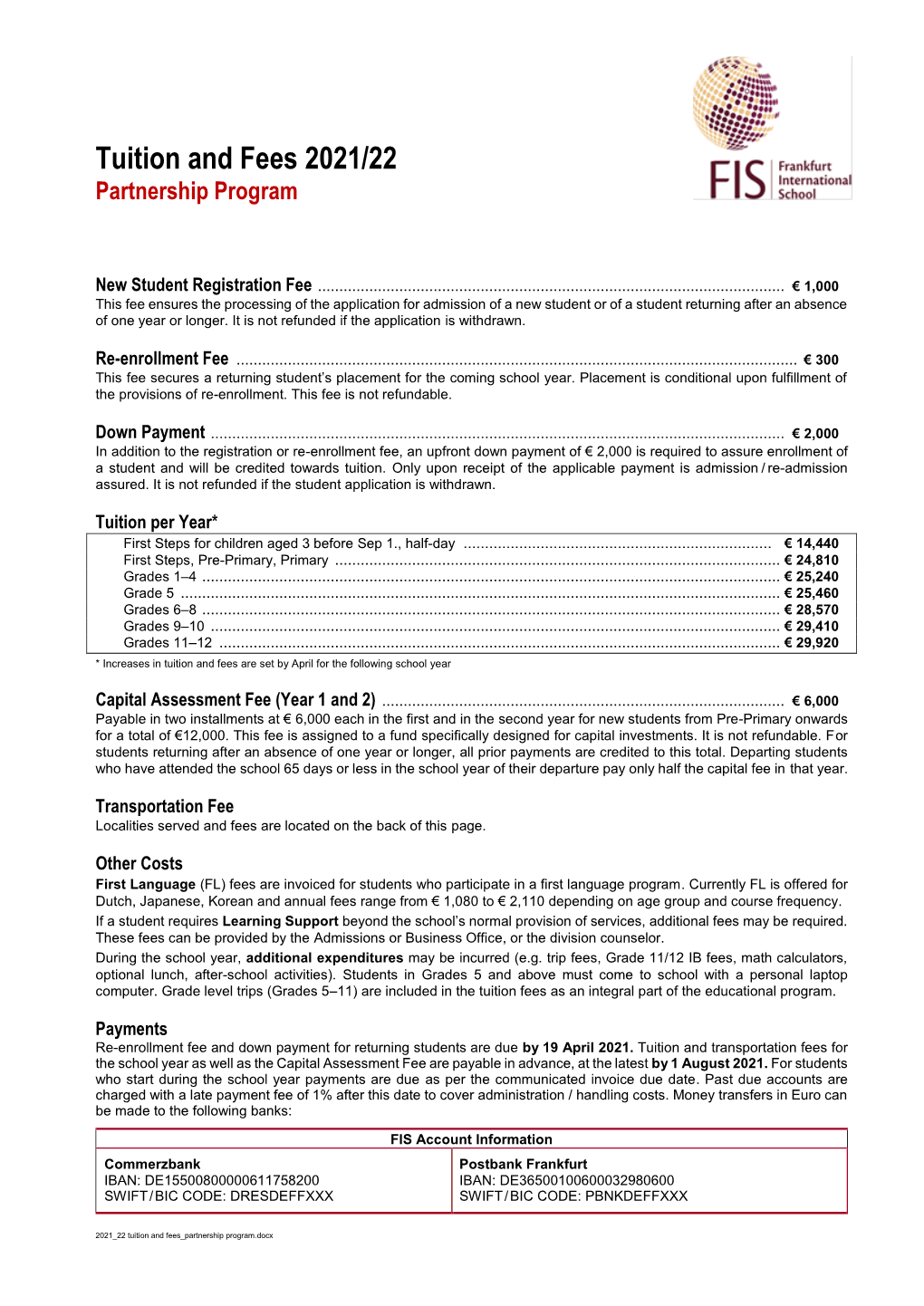 Tuition & Fees 2011