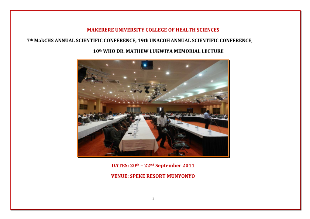 Makchs 7Th Annual Scientific Conference Report Final.Pdf