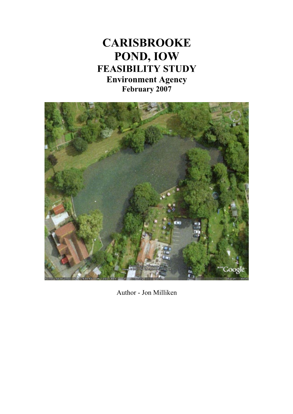 Carisbrooke Pond Feasibility Study 2007