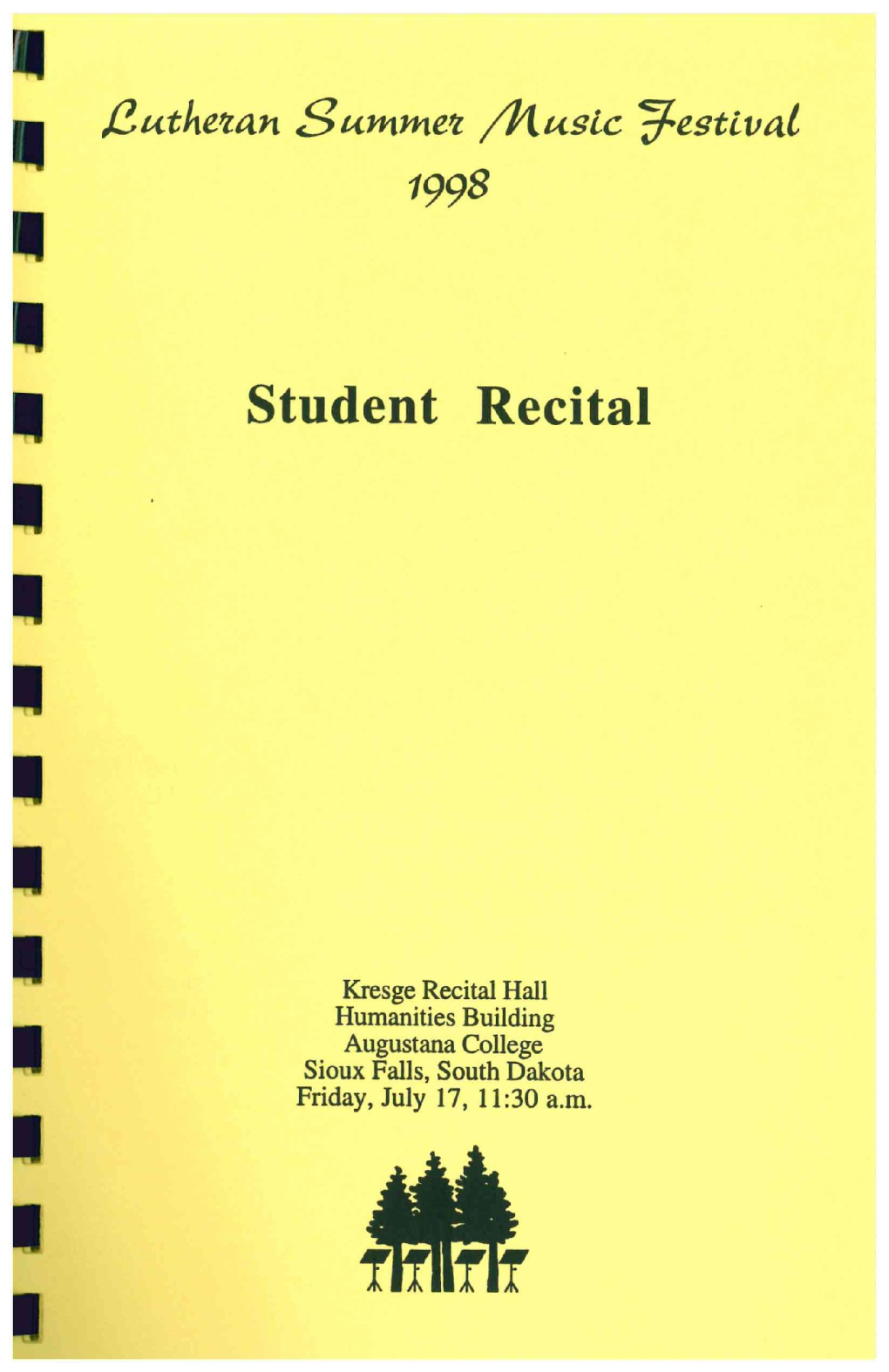 Lutheran Summer Music Festival Student Recital