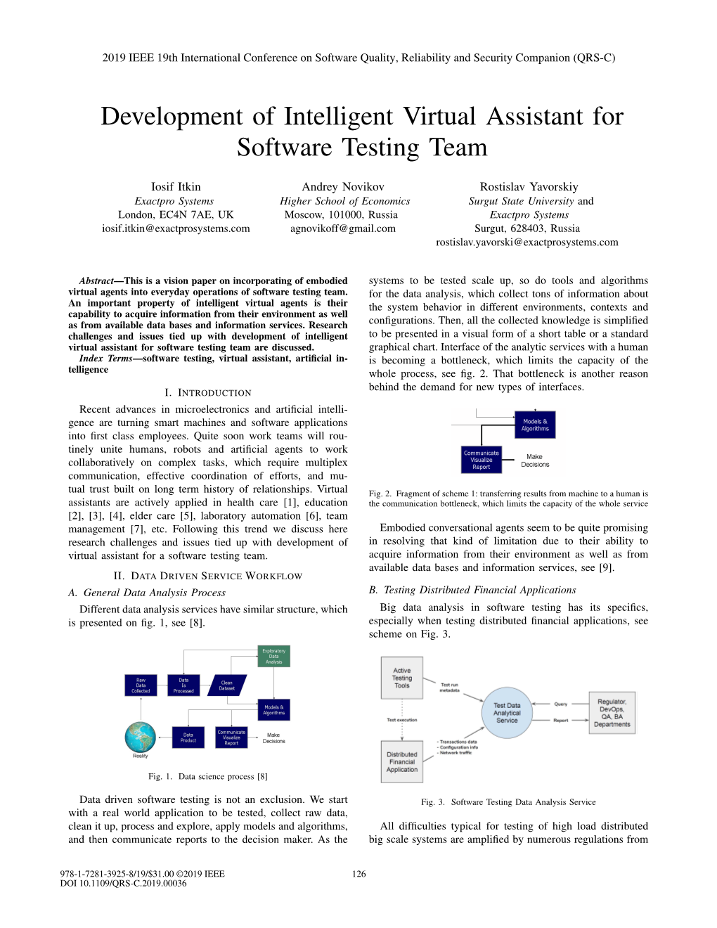 Development of Intelligent Virtual Assistant for Software Testing Team