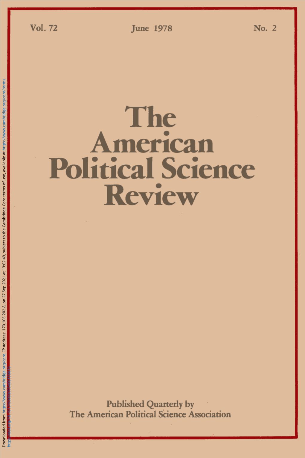 American Political Science Review Vol