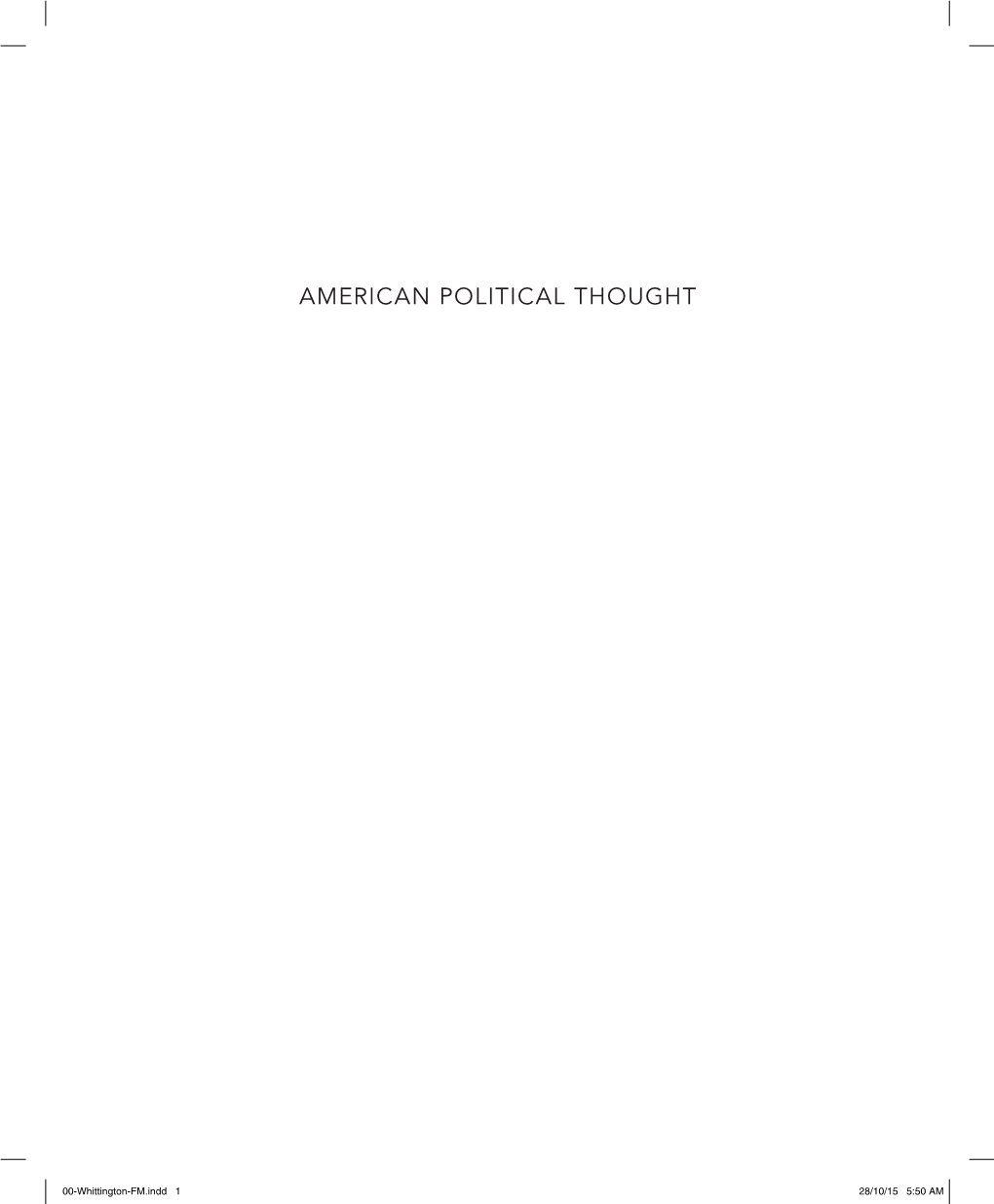 American Political Thought