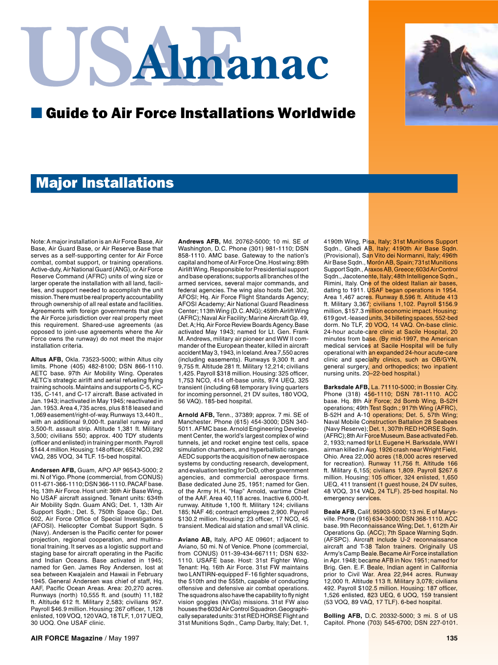 Almanac ■ Guide to Air Force Installations Worldwide