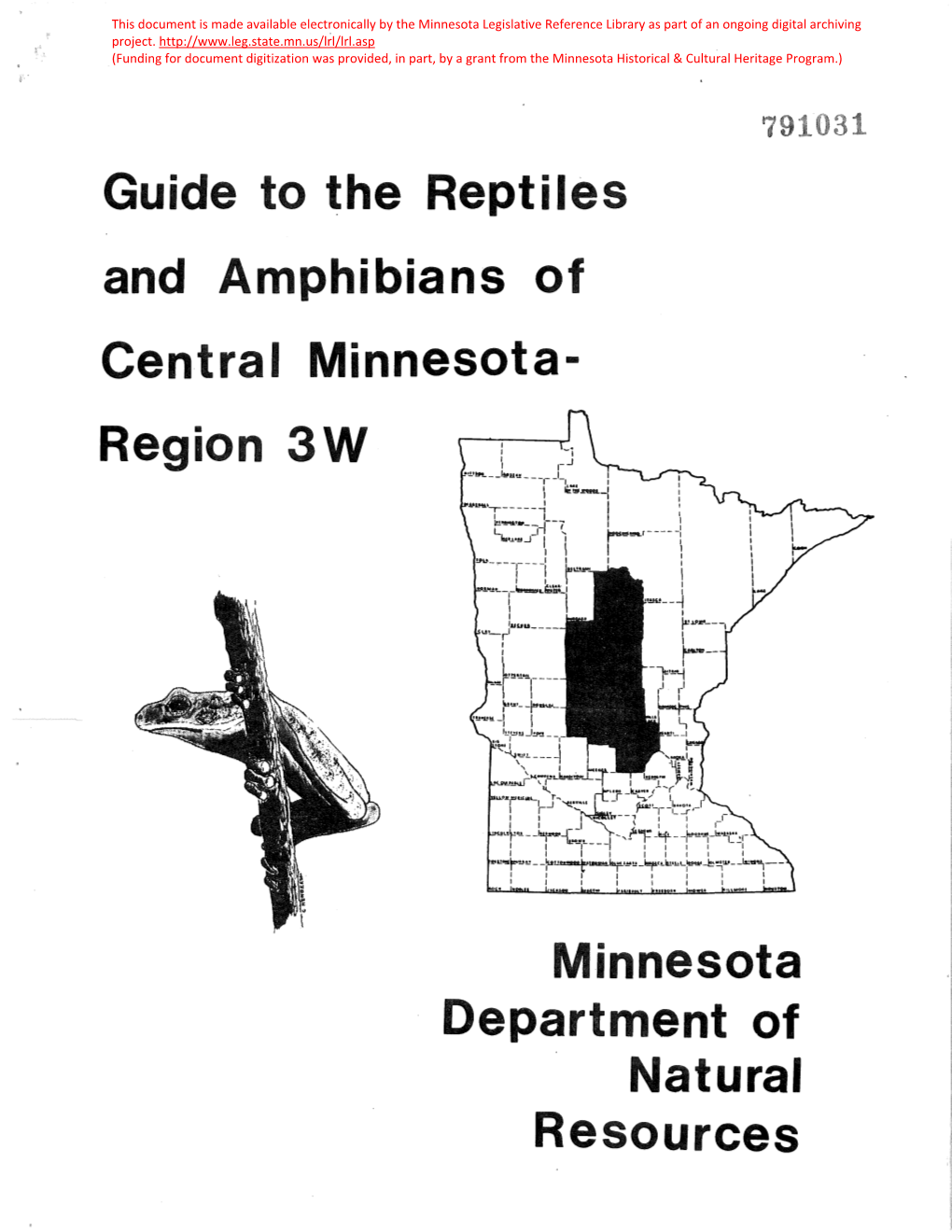 Guide to the Reptil and Am Hibians of Central Minnesota- Regi N3w