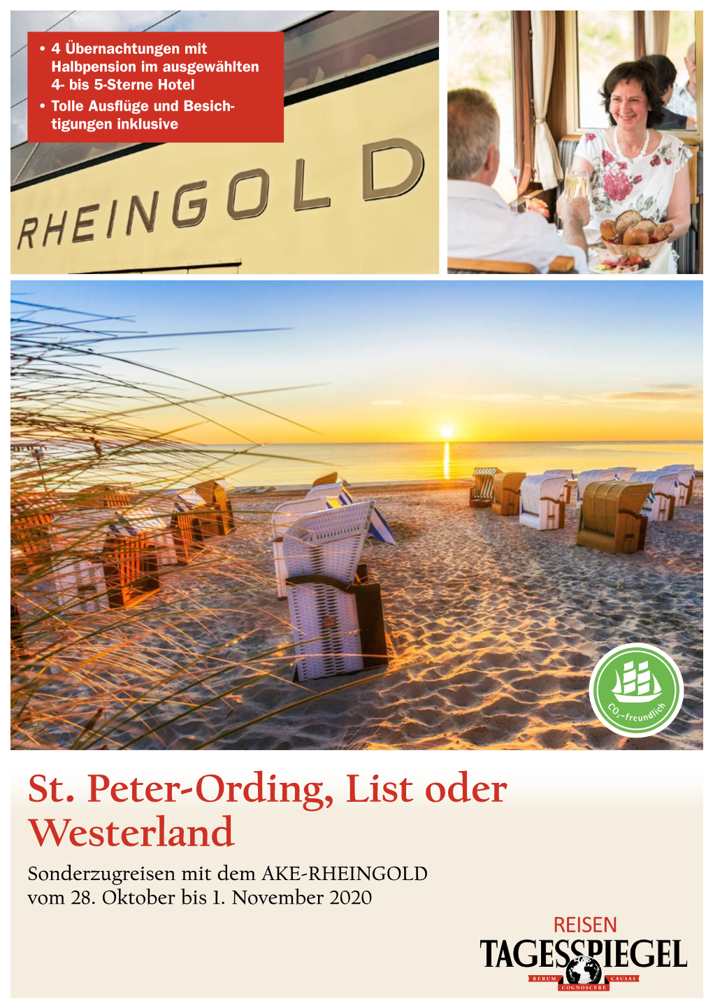 St. Peter-Ording, List Oder Westerland Sonderzugreisen Mit Dem AKE-RHEINGOLD Vom 28
