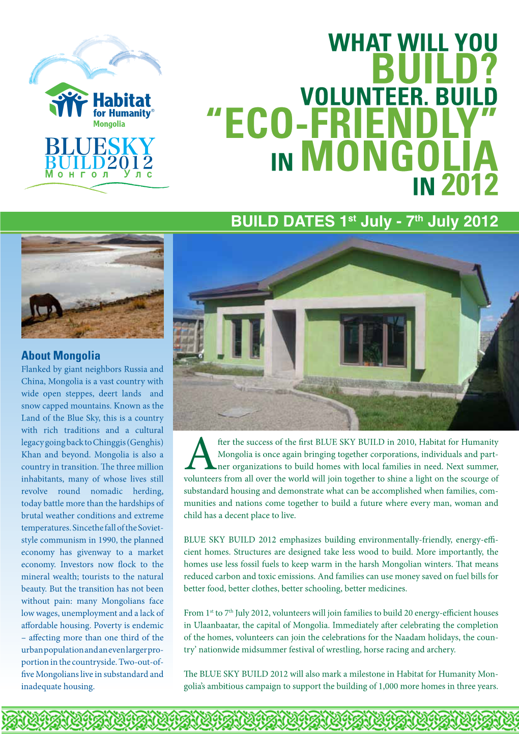 Build? “Eco-Friendly” in Mongolia