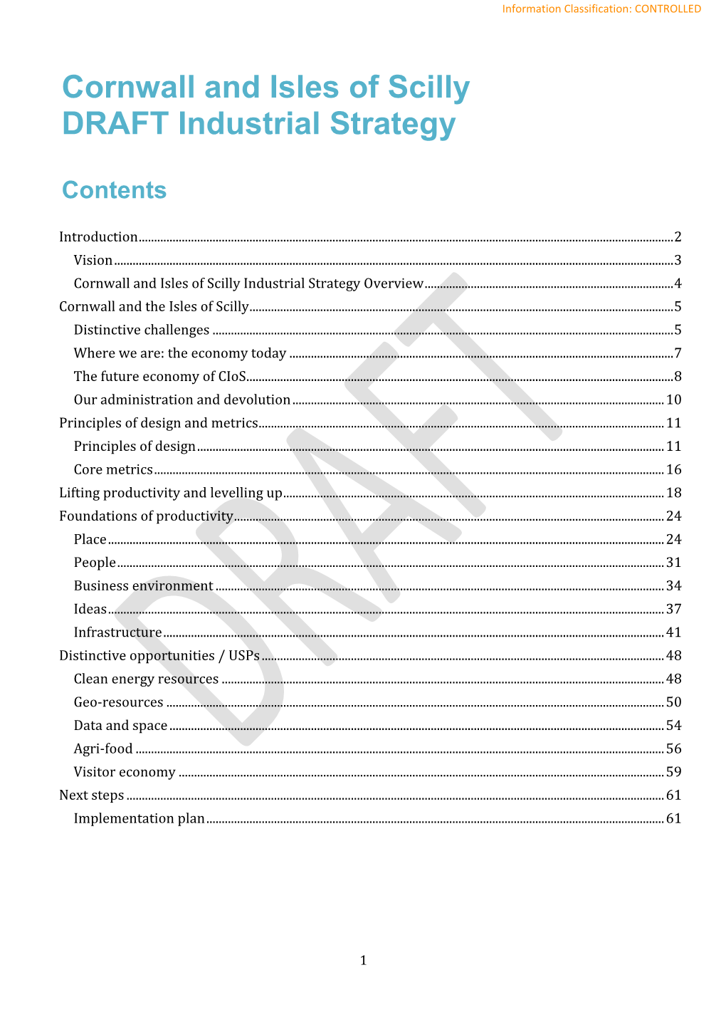 Cornwall and Isles of Scilly Industrial Strategy 2030 (Draft)