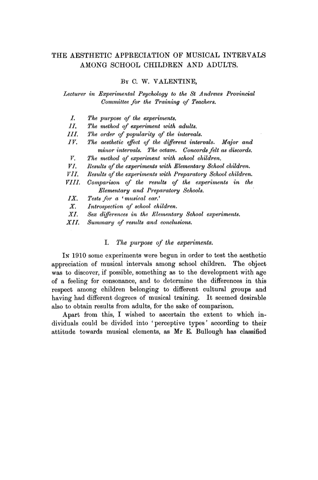 The Aesthetic Appreciation of Musical Intervals Among School Children and Adults