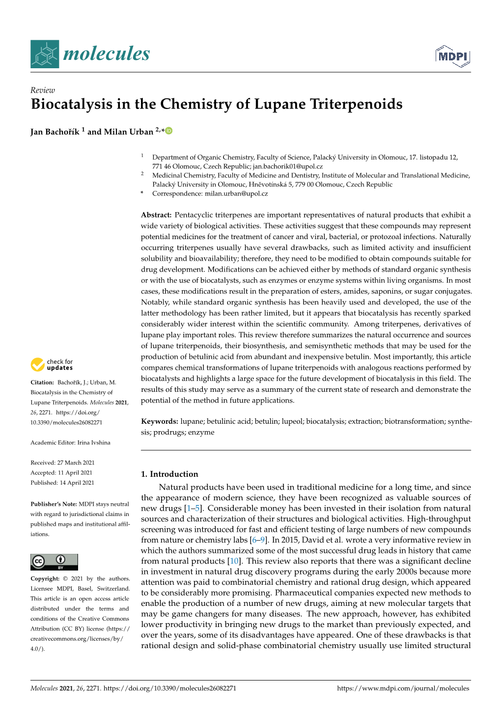 Biocatalysis in the Chemistry of Lupane Triterpenoids