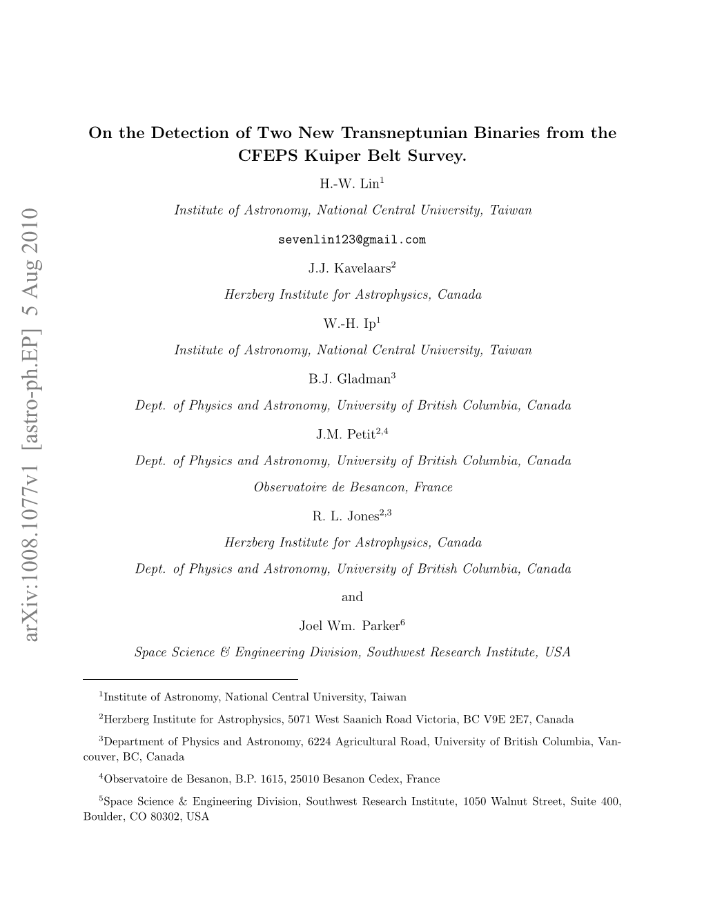 On the Detection of Two New Transneptunian Binaries from The