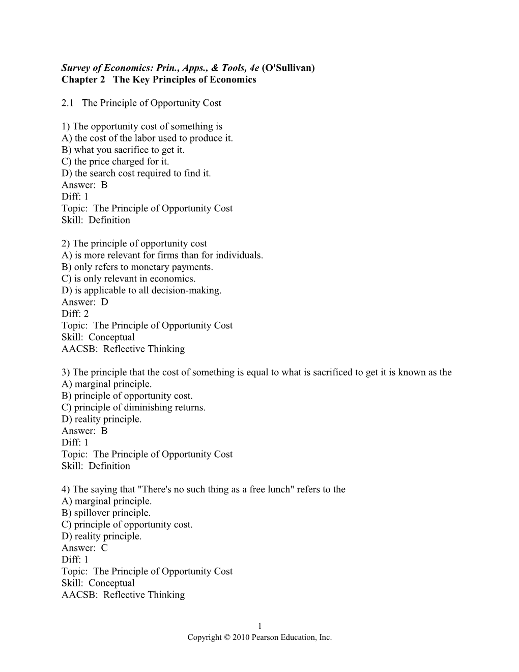 Survey of Economics: Prin., Apps., & Tools, 4E (O'sullivan)