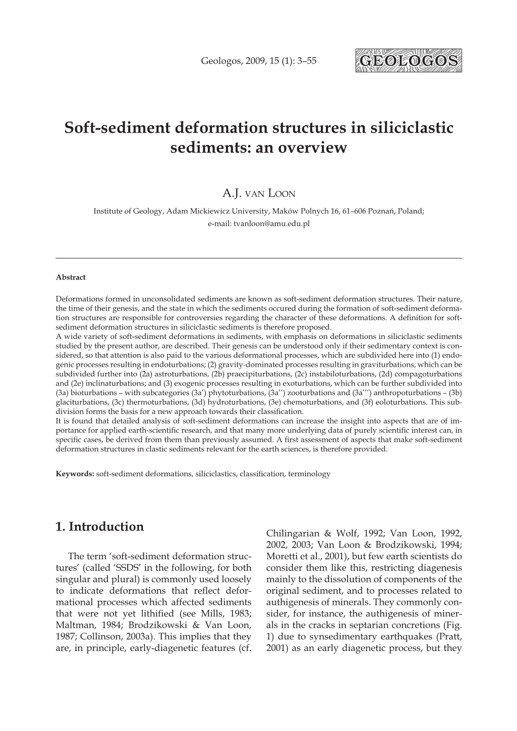 Soft-Sediment Deformation Structures in Siliciclastic Sediments: an Overview