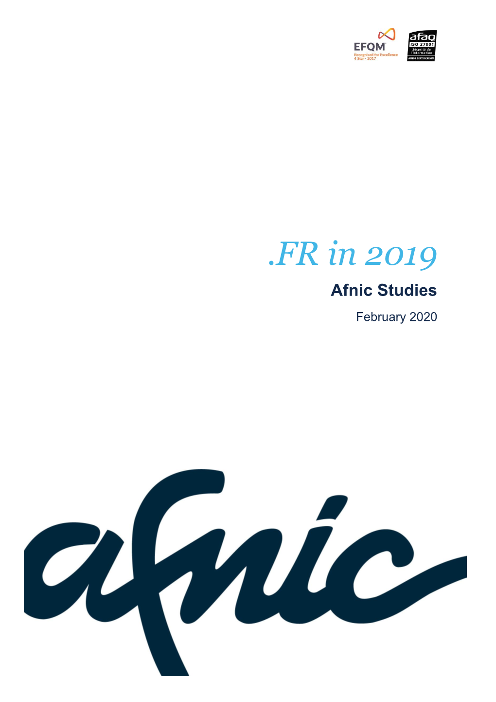 FR in 2019 Afnic Studies February 2020