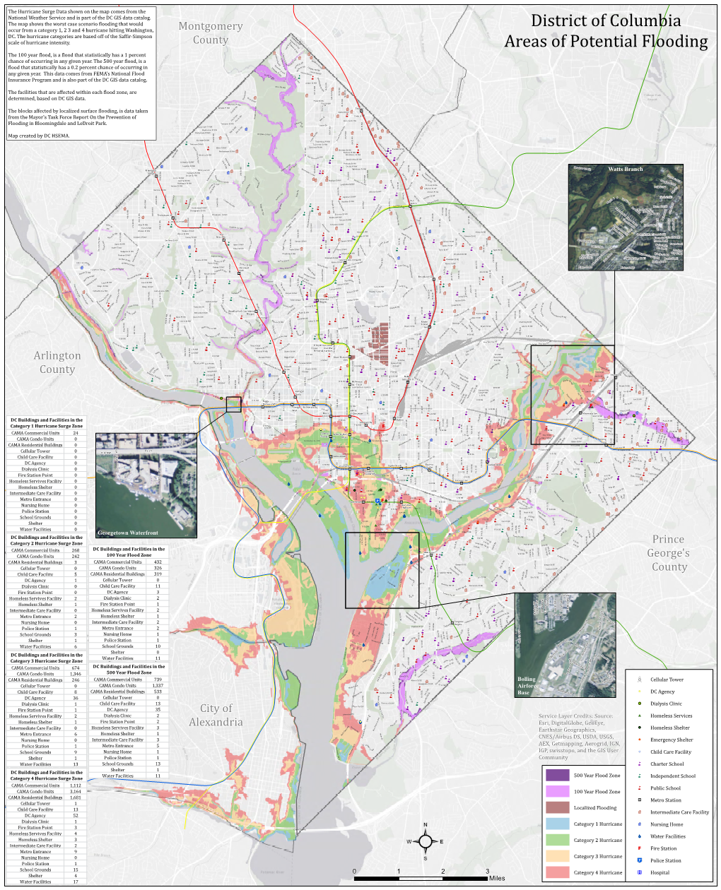 District of Columbia Areas of Potential Flooding