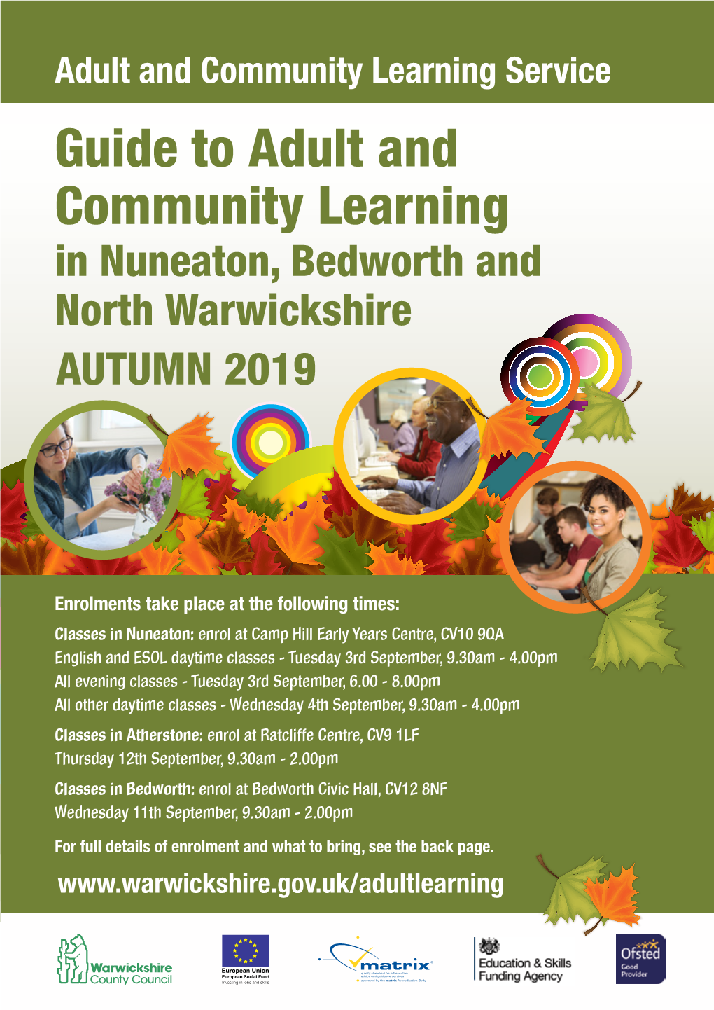 Guide to Adult and Community Learning in Nuneaton, Bedworth and North Warwickshire AUTUMN 2019