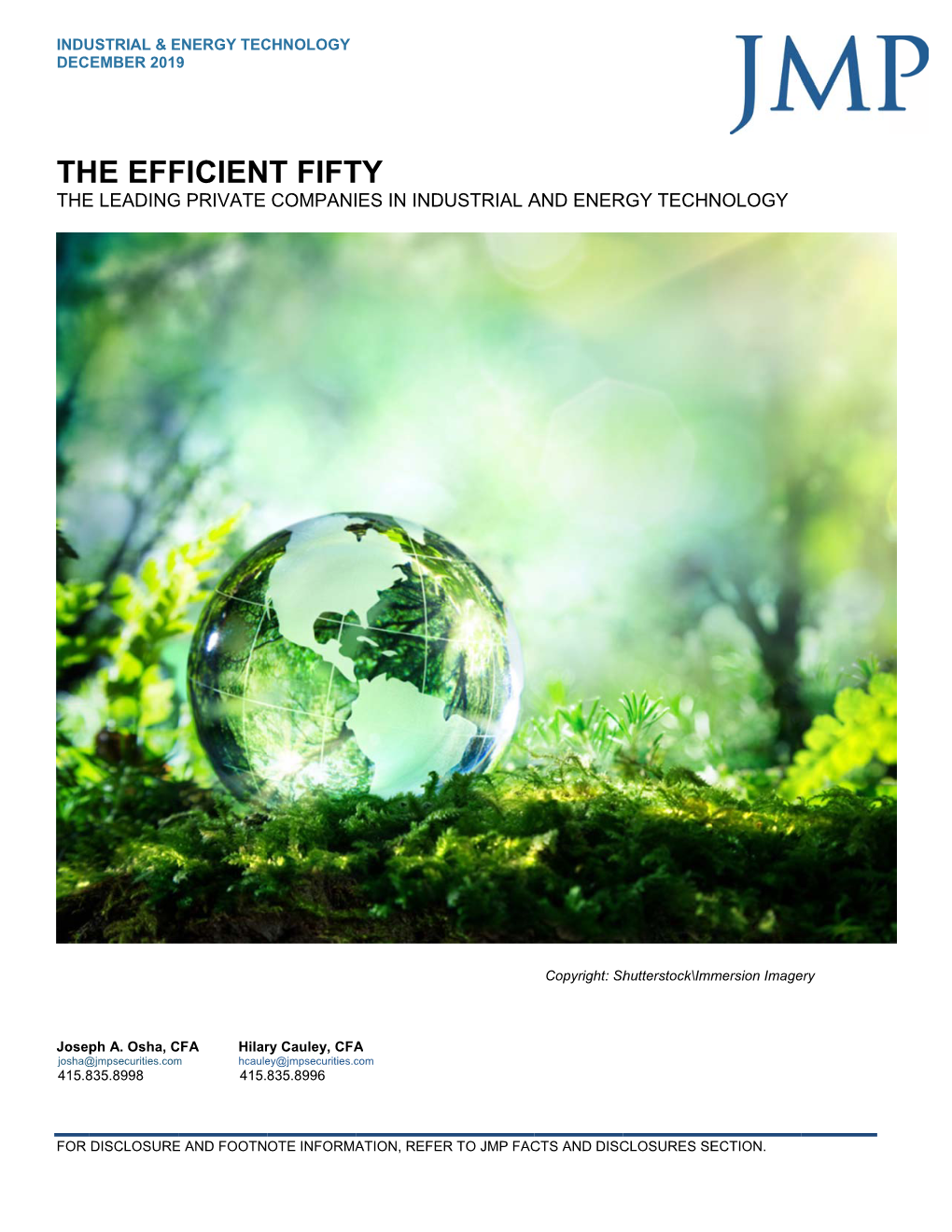 The Efficient Fifty the Leading Private Companies in Industrial and Energy Technology